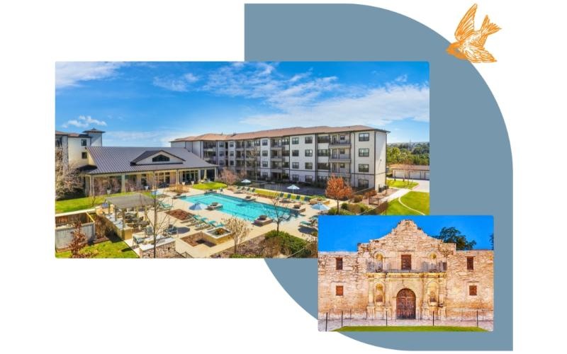 Find your perfect fit at Solea Alamo Ranch pic collage of a building