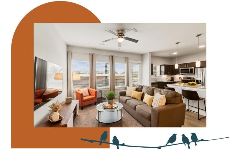 Generous living spaces with beautiful natural lighting a living room with large windows
